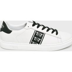 Trussardi Jeans - Buty. Białe buty sportowe męskie Trussardi Jeans, z jeansu, na sznurówki. W wyprzedaży za 469,90 zł.