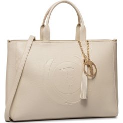 Torebka TRUSSARDI JEANS - Faith Shopper Lg 75B00843 W001. Brązowe torby damskie na zakupy Trussardi Jeans, bez wzorów, z jeansu, klasyczne, na ramię, bez dodatków. W wyprzedaży za 449,00 zł.