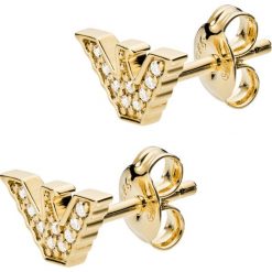 Emporio Armani - Kolczyki. Żółte kolczyki damskie Emporio Armani, metalowe. W wyprzedaży za 439,90 zł.