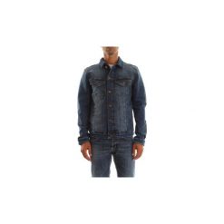 Kurtki jeansowe Jack Jones 12120004 ALVIN. Niebieskie kurtki męskie Jack & Jones, s, bez wzorów, z jeansu, bez kaptura. W wyprzedaży za 277,42 zł.