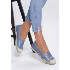 Niebieskie Espadryle Splendiferous. Niebieskie espadryle damskie Inny, z aplikacjami, bez obcasa, na płaskiej podeszwie. Za 59,99 zł.