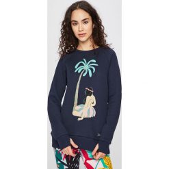 Femi Stories - Bluza Hula. Niebieskie bluzy damskie Femi Stories, s, z nadrukiem, z bawełny, bez rękawów, bez kaptura. W wyprzedaży za 159,90 zł.