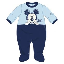 Disney By Arnetta Śpioszki Mickey Mouse 68 Niebieski. Niebieskie kombinezony niemowlęce Disney By Arnetta, z motywem z bajki. Za 49,00 zł.