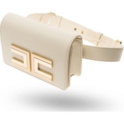 TOREBKA NERKA Elisabetta Franchi. Białe nerki damskie Elisabetta Franchi, w paski, ze skóry ekologicznej, duże, z tłoczeniem, z aplikacjami. Za 949,00 zł.