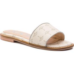 Klapki JOOP! - Liliana 4140004487 Offwhite 101. Brązowe klapki damskie JOOP!, bez wzorów, ze skóry ekologicznej, bez obcasa, na obcasie. W wyprzedaży za 299,00 zł.