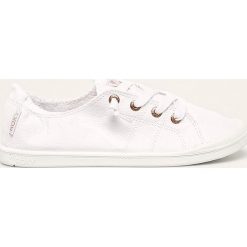 Roxy - Tenisówki. Białe trampki i tenisówki damskie Roxy, bez wzorów, z gumy, na sznurówki. Za 219,90 zł.