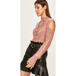 Answear - Sweter. Różowe swetry damskie ANSWEAR, s, bez wzorów, z wełny, bez rękawów, bez kaptura. W wyprzedaży za 69,90 zł.