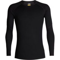 Icebreaker T-shirt męski 150 Zone LS Crewe Czarny XL. Czarne koszulki męskie termoaktywne Icebreaker, xl, bez wzorów, z długim rękawem. W wyprzedaży za 255,00 zł.