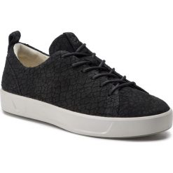Półbuty ECCO - Soft 8 W 44079302001 Black. Niebieskie półbuty damskie ecco, ze skóry. W wyprzedaży za 439,00 zł.