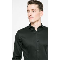 Jack & Jones - Koszula. Czarne koszule męskie Premium by Jack&Jones, xxl, bez wzorów, z elastanu, eleganckie, z włoskim kołnierzykiem, z długim rękawem. W wyprzedaży za 129,90 zł.