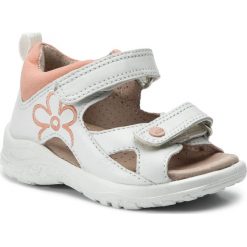 Sandały ECCO - Peekabo 75189150915 White/Muted Clay. Białe sandały dziewczęce ecco, ze skóry. W wyprzedaży za 209,00 zł.