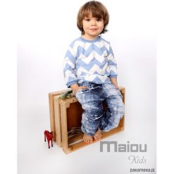 Bluzy chłopięce: Błękitna Bluza Zygzak