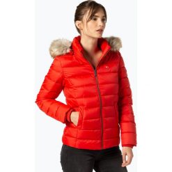 Tommy Jeans - Damska kurtka puchowa, czerwony. Czerwone kurtki damskie Tommy Jeans, xs, bez wzorów, z jeansu, klasyczne, bez kaptura. Za 899,95 zł.