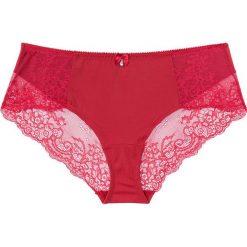 Figi "panty" bonprix czerwony. Czerwone panty damskie bonprix, w koronkowe wzory. Za 34,99 zł.