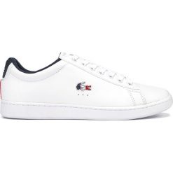 Lacoste Carnaby Tenisówki Biały. Białe trampki męskie Lacoste, bez wzorów, ze skóry, bez zapięcia. Za 447,95 zł.