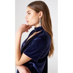 Kolczyki damskie: NA-KD Accessories Duże wiszące geometryczne kolczyki – Gold