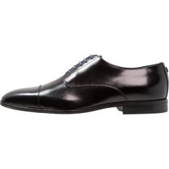 Azzaro REMAKE Eleganckie buty noir. Czarne buty wizytowe męskie Azzaro, z materiału, na sznurówki. Za 589,00 zł.