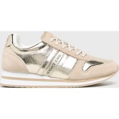 Versace Jeans - Buty. Żółte buty sportowe damskie Versace Jeans, bez wzorów, z jeansu, sportowe. W wyprzedaży za 279,90 zł.