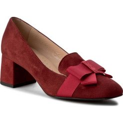 Półbuty EKSBUT - 27-4639-I32-1G Bordo. Czerwone półbuty damskie marki Eksbut, z aplikacjami, ze skóry, eleganckie, bez obcasa, na obcasie, bez zapięcia. W wyprzedaży za 189,00 zł.