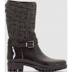 Buty zimowe damskie: Kalosze na obcasie Tweedy