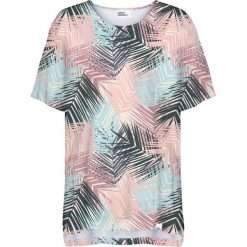Bluzki damskie: Colour Pleasure Koszulka damska CP-033 280 różowo-zielona r. uniwersalny