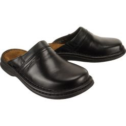 JOSEF SEIBEL 10663 MAX 37 600 schwarz, klapki męskie. Kapcie męskie Josef Seibel, ze skóry. Za 229,90 zł.
