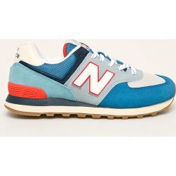 New Balance - Buty ML574SOS. Niebieskie sneakersy męskie New Balance, ze skóry, na sznurówki. W wyprzedaży za 299,90 zł.