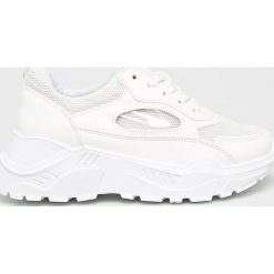 Answear - Buty Diamantique. Białe buty sportowe damskie ANSWEAR, bez wzorów, ze skóry, sportowe. W wyprzedaży za 99,90 zł.