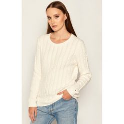 Sweter TOMMY HILFIGER Pascalino Cable C-Nk WW0WW22048. Białe swetry damskie TOMMY HILFIGER, xl, bez wzorów, klasyczne, bez rękawów, bez kaptura. Za 539,00 zł.