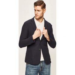 Trussardi Jeans - Marynarka. Niebieskie garnitury męskie Trussardi Jeans, bez wzorów, z bawełny. Za 939,90 zł.