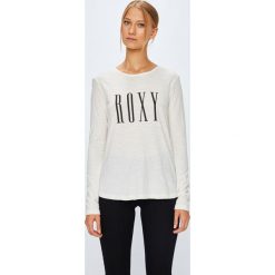 Roxy - Bluzka. Białe bluzki damskie Roxy, s, z nadrukiem, z bawełny, casualowe, z okrągłym kołnierzem, bez rękawów. W wyprzedaży za 79,90 zł.