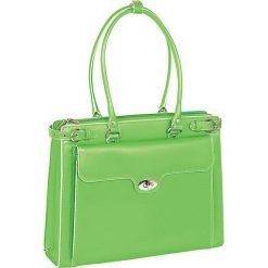 Skórzana torba damska na laptopa 15,4" zielona Mcklein Winnetka 94831 - zielony. Zielone aktówki damskie Mcklein, w paski, ze skóry, eleganckie. Za 783,02 zł.