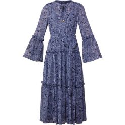 MICHAEL Michael Kors TIERED BOHO DRESS Długa sukienka true navy/light chambray. Niebieskie długie sukienki marki MICHAEL Michael Kors, xs, z materiału, boho, z długim rękawem. Za 1049,00 zł.