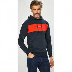 Jack & Jones - Bluza. Brązowe bluzy męskie Jack & Jones, m, z nadrukiem, z bawełny, z kapturem, bez rękawów, z kapturem. W wyprzedaży za 99,90 zł.