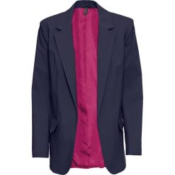 Długi żakiet bonprix ciemnoniebieski. Niebieskie żakiety damskie bonprix, bez wzorów. Za 149,99 zł.