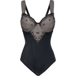 Body "minimizer" bonprix czarny. Czarne body damskie bonprix, z haftami. Za 99,99 zł.