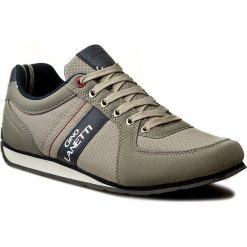 Sneakersy GINO LANETTI - M17SS727-1 Szary. Szare sneakersy męskie marki Gino Lanetti, na co dzień, bez wzorów, ze skóry ekologicznej, klasyczne, bez zapięcia. Za 119,99 zł.