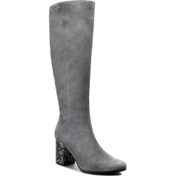 Buty zimowe damskie: Kozaki SOLO FEMME – 87604-01-E44/F92-01-00 Szary/Antracyt