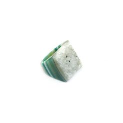 InspiRING Druza Agatu Miętowy rozmiar 17. Zielone pierścionki damskie marki Brazi druse jewelry, z agatem. Za 270,00 zł.