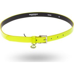 PASEK Emporio Armani. Szare paski damskie Emporio Armani, w paski, ze skóry ekologicznej. Za 369,00 zł.