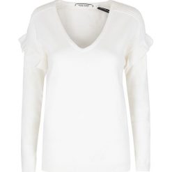 Sweter Naf Naf. Białe swetry damskie NAF NAF, bez wzorów, bez rękawów, bez kaptura. Za 139,00 zł.