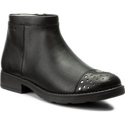 Botki GEOX - J Sofia H J74D3H 05443 C9999 Black. Czarne botki damskie na obcasie Geox, z materiału. W wyprzedaży za 239,00 zł.