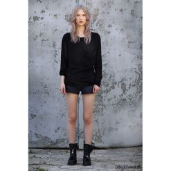 Koszulki polo: czarny tshirt kieszeń długi rękaw