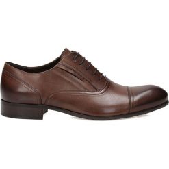 Buty wizytowe męskie: Brązowe półbuty wizytowe
