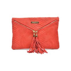 Kopertówki damskie: Skórzana kopertówka w kolorze czerwonym – (S)19 x (W)19 cm