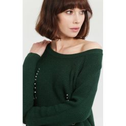 Zielony Sweter A Little Love. Zielone swetry klasyczne damskie marki other, na jesień, l. Za 99,99 zł.