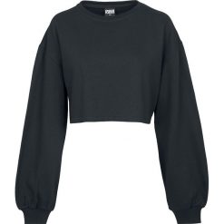 Bluzy rozpinane damskie: Urban Classics Ladies Oversized Short Crewneck Bluza czarny
