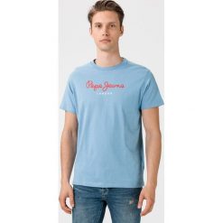 Pepe Jeans Eggo Koszulka Niebieski. Niebieskie podkoszulki męskie Pepe Jeans, s, z nadrukiem, z bawełny, z krótkim rękawem. Za 145,95 zł.