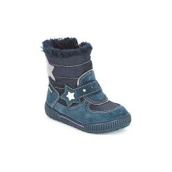 Śniegowce Dziecko Primigi TITI-E GORE-TEX. Niebieskie kozaki dziewczęce marki Primigi, bez wzorów, z gore-texu, bez obcasa. Za 231,20 zł.
