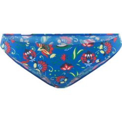 Figi bikini bonprix niebieski z nadrukiem. Niebieskie stroje kąpielowe damskie bonprix, z nadrukiem. Za 37,99 zł.